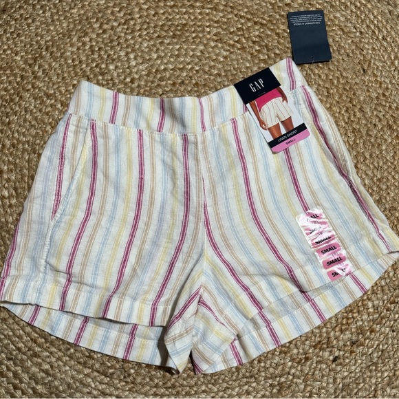 NWT Gap Linen Women’s Shorts - Dotted Sun Stripe - Size SM XXL - Picture 7 of 9